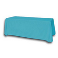 6' Blank Solid Color Polyester Table Throw - Turquoise